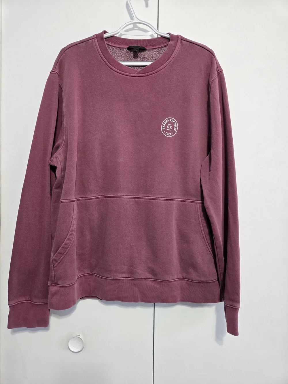 Banana Republic Burgundy Crewneck Sweatshirt Pullover Large